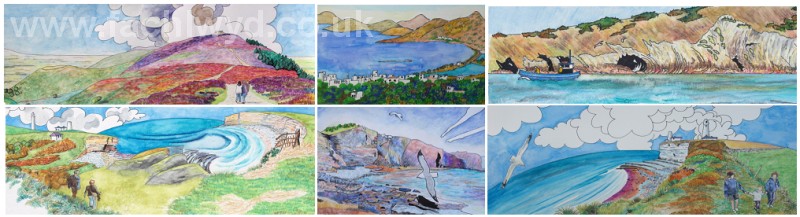Postcard Group - images by artist Martin kaye