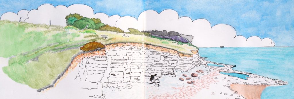 Dim Hole on the Heritage Coast by artist Martin Kaye